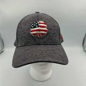 BlackClover USA Heather Grey Flag Hat S/M memory fit U.S patent pending golf hat
